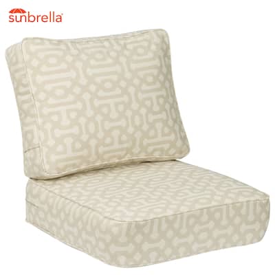 Aoodor 24x24x6 Inch Outdoor Patio Chair Cushions Set, Weather-Resistant Sunbrella Fabric Outdoor Cushion - 24"x24"