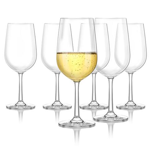 Creativeland LEAD-FREE CRYSTAL White Wine Glasses - 3"L x 3"W x 8.14"H