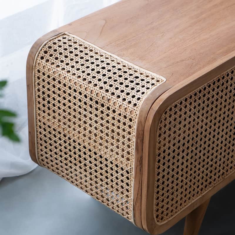Farmhouse Solid Wood Teak TV Cabinet