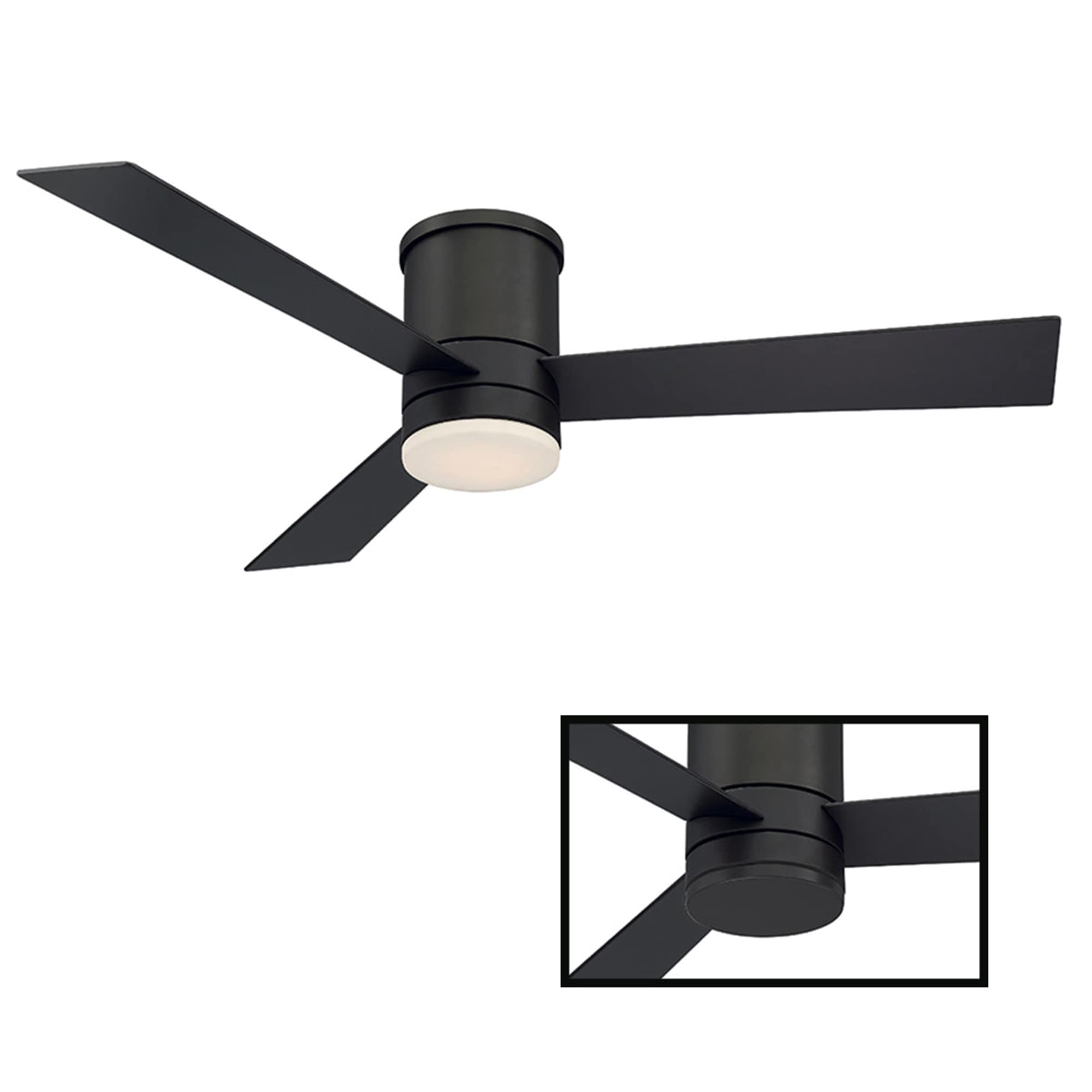 Axis 52 Inch Three Speed Indoor Outdoor Smart Flush Mount Ceiling Fan With Six Speed Dc Motor And Led Light Overstock 25737966