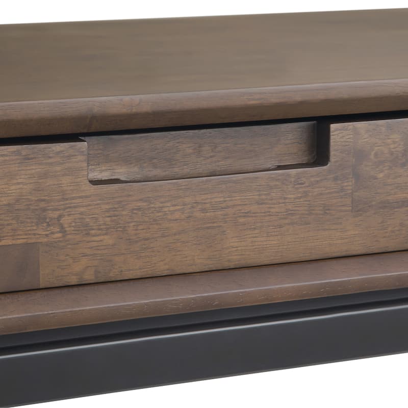 WYNDENHALL Devlin SOLID WOOD Industrial 72 inch Wide Wide Desk