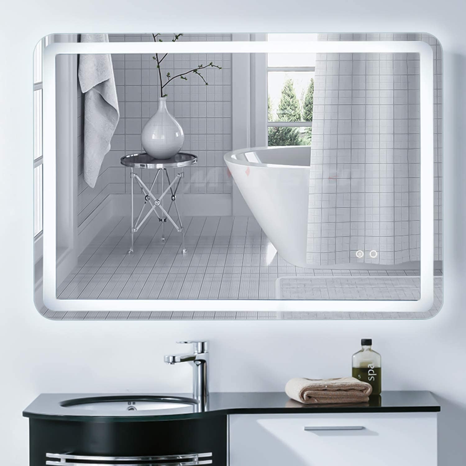 36*28 Inch LED Bathroom Mirror With Lights Anti-Fog Dimmable Makeup Mirror  Smart Touch Illuminated Frameless Wall Vanity Mirror Bed Bath  Beyond  36338909