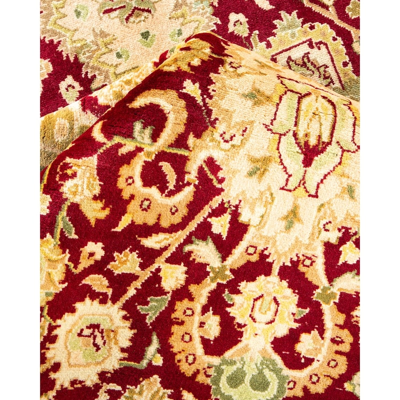 Overton Hand Knotted Wool Vintage Inspired Traditional Mogul Red Area Rug - 8' 1" x 10' 2"