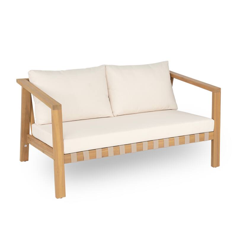 Christopher Knight Home- Mason Acacia Patio Loveseat and Coffee Table Set