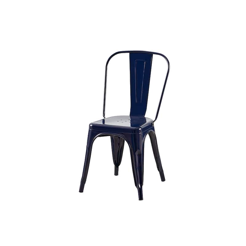 Industrial Metal 18 Inch Stackable Dining Chair Set