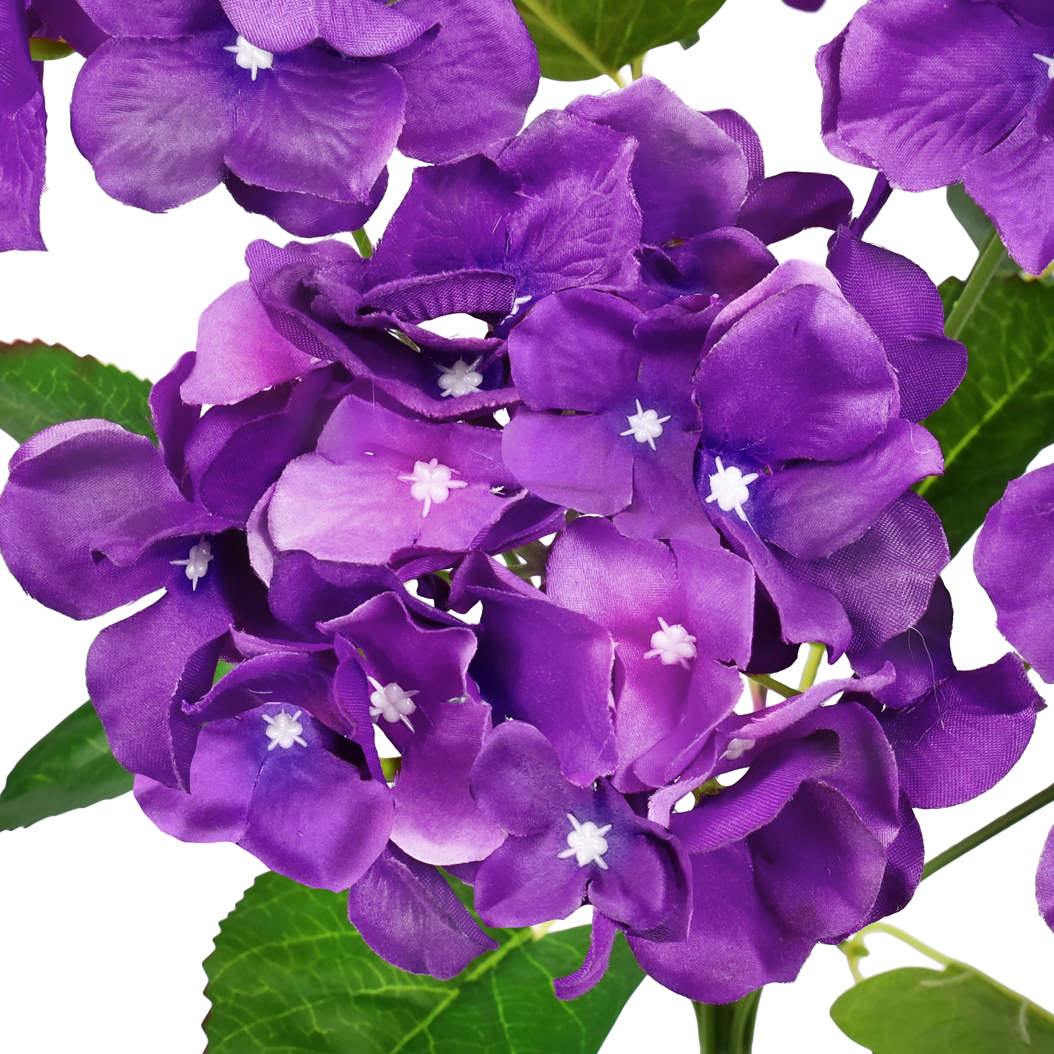 Set of 2 Deluxe Lavender Purple Artifical Hydrangea Flower Stem