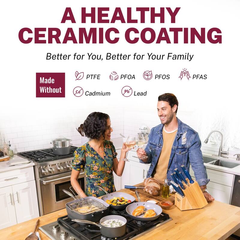 Granitestone Pro Hard Anodized 13 Piece Grey Nonstick Cookware Set