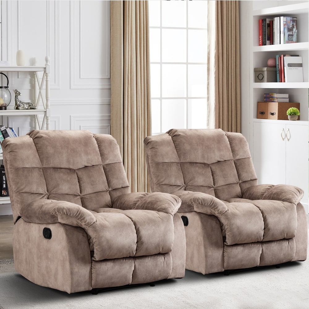 Manual Ergonomic Overstuffed Recliner Chair
