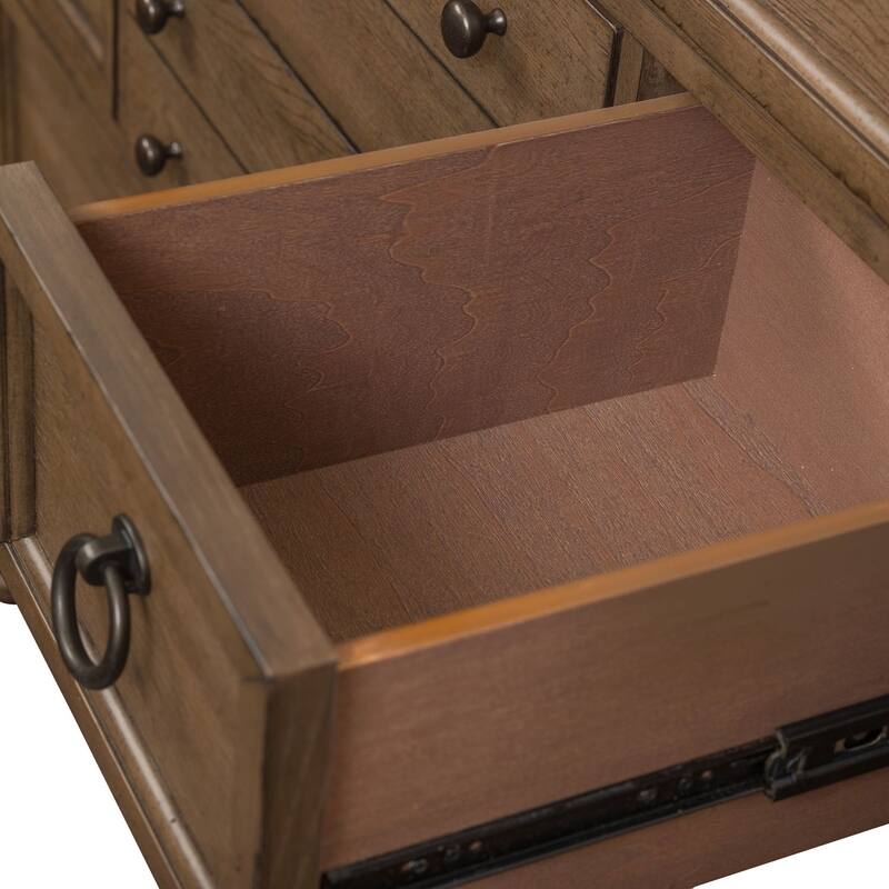 Americana Farmhouse Dusty Taupe Finish 12 Drawer Chesser