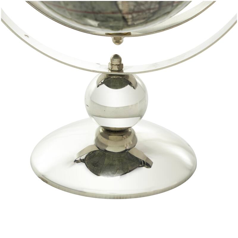 Stainless Steel Metal Globe - Silver - Roche River Decor