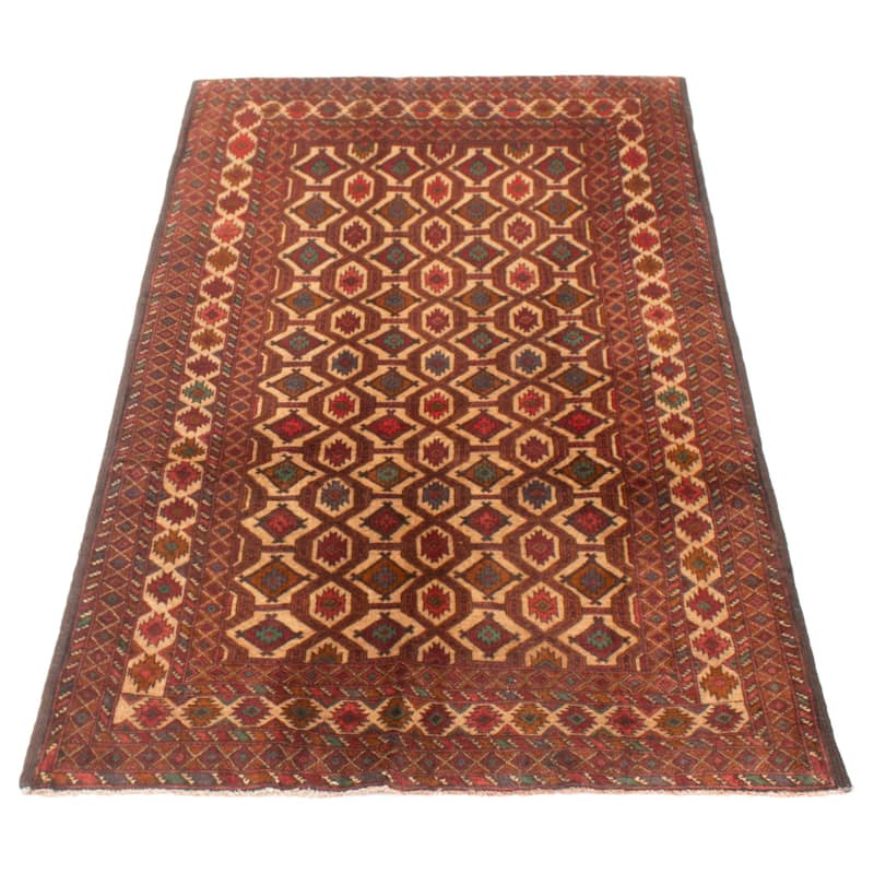 ECARPETGALLERY Hand-knotted Teimani Tan Wool Rug - 3'5 x 6'5
