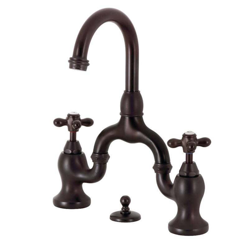 Kingston Brass KS799.AX English Country 1.2 GPM Bridge Bathroom Faucet - Oil Rubbed Bronze