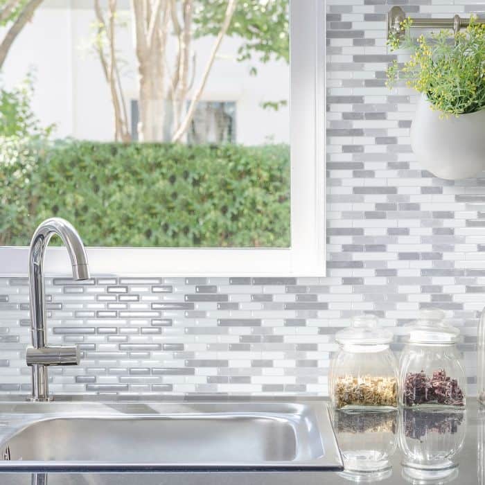 Peel and Stick Backsplash Tile - Smart Tiles Muretto Silia - Kitchen and Bathroom Stick on Tiles