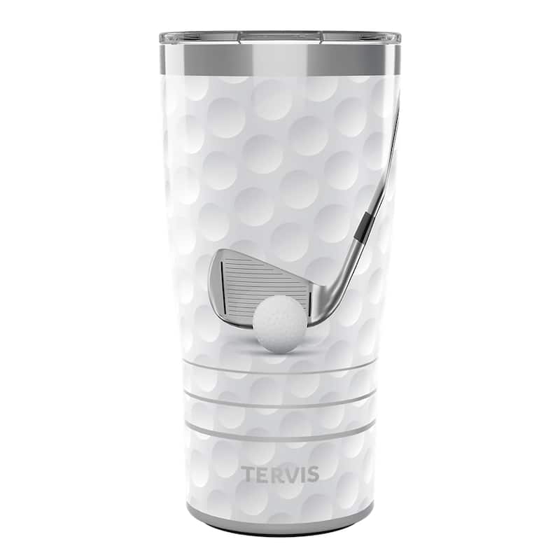 Tervis Traveler Dimple Golf Club and Ball Triple Walled Insulated Travel Tumbler, Stainless Steel - 20oz - 20oz