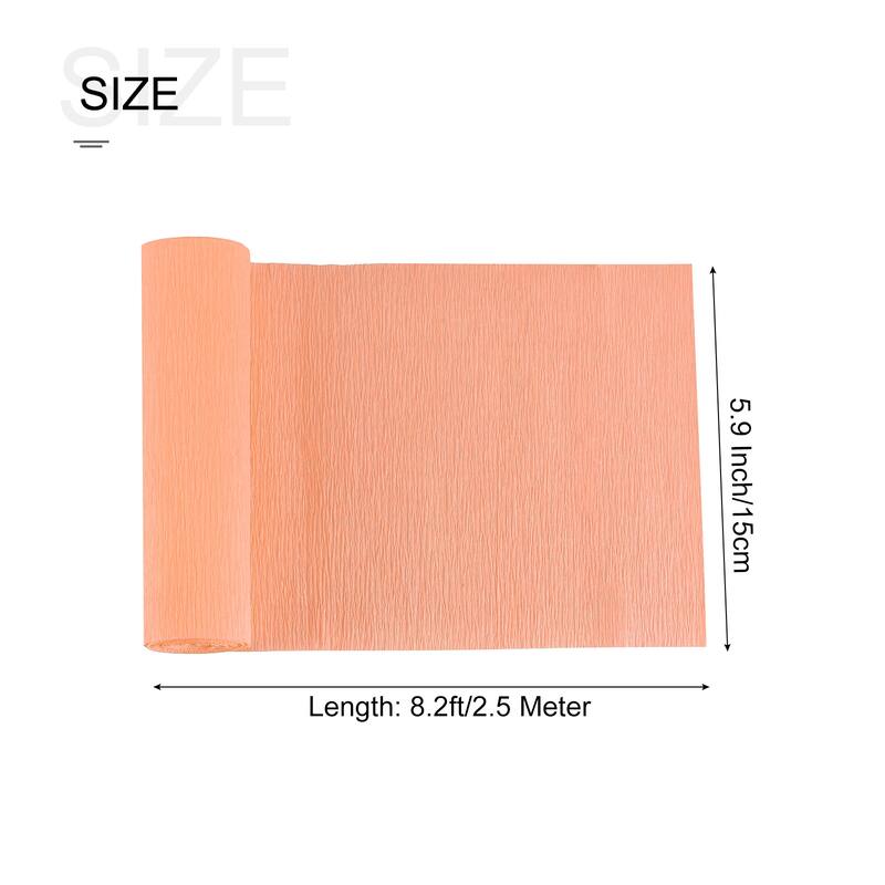3pcs Crepe Paper Roll Decoration 8.2ft Long 5.9 Inch Wide