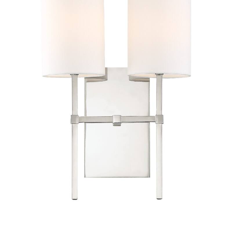 Veronica 2 Light Polished Nickel Wall Mount - 11'' W x 16.5'' H x 6'' D