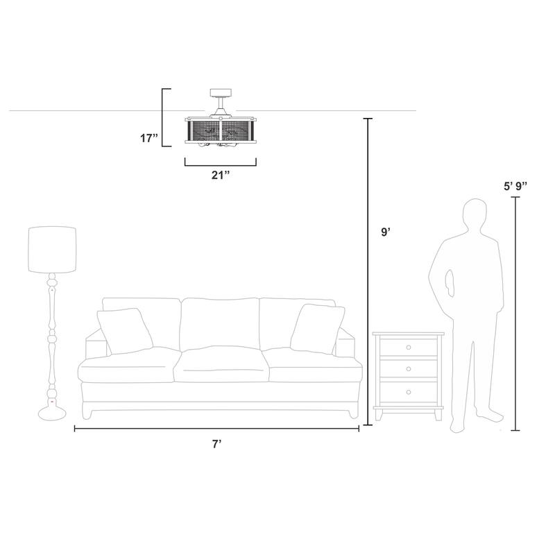 Carbon Loft Montrese 21-inch Ceiling Fan