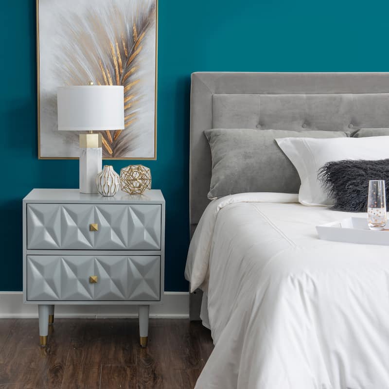 Carson Carrington Geo Wood Nightstand