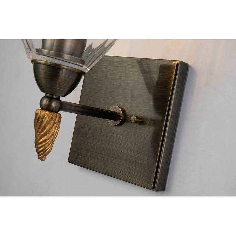 Felice 1 Light Wall Sconce in Bronze with Gold