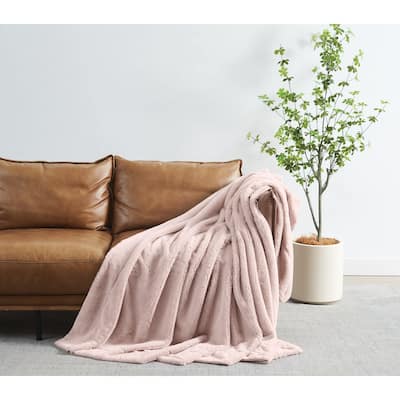 Royal Velvet Luxe Faux Rabbit Fur 60x70 Throw in Gift Box