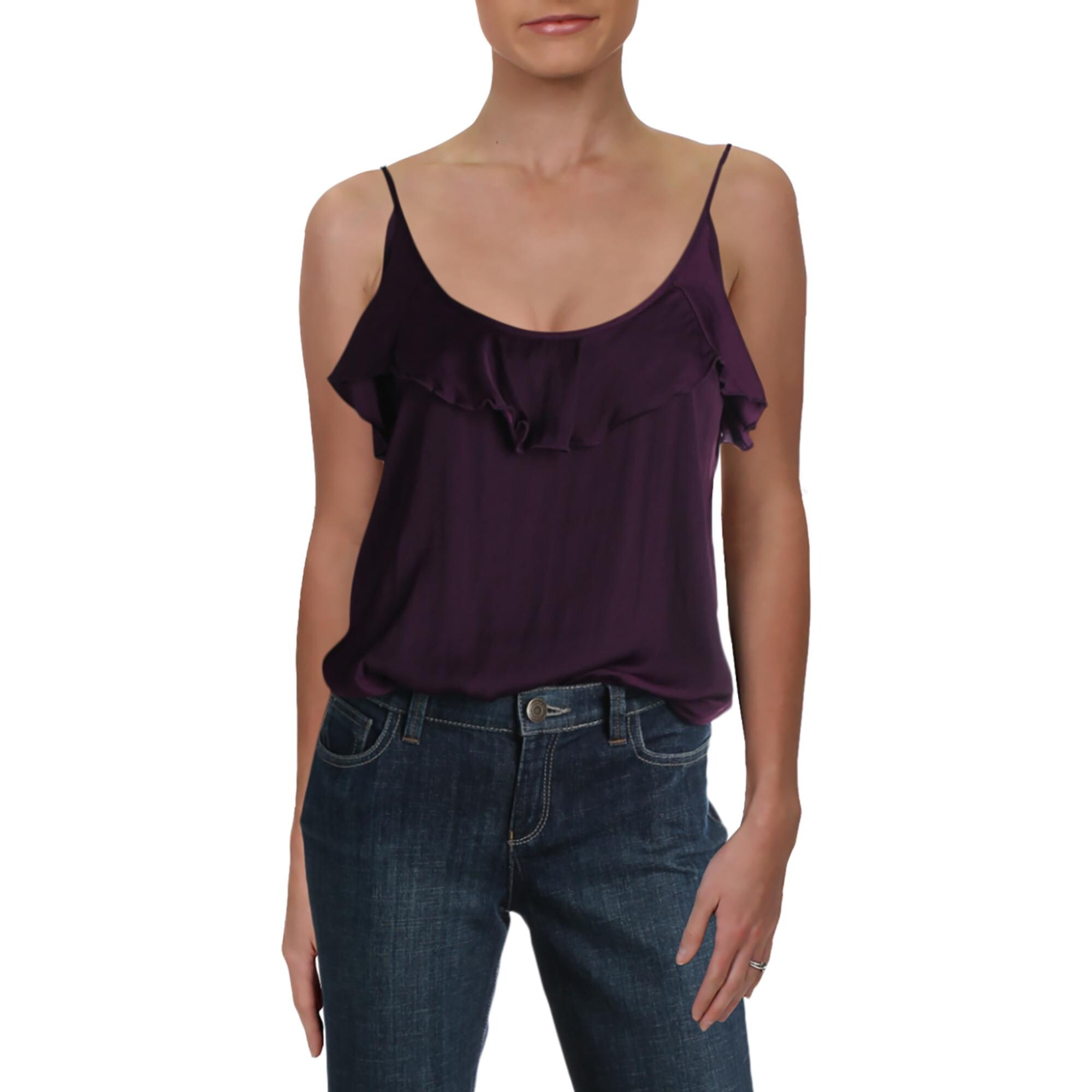 Shop Intimately Free People Womens Not Tired Bodysuit Ruffled Cami Ivory L Overstock 31009809