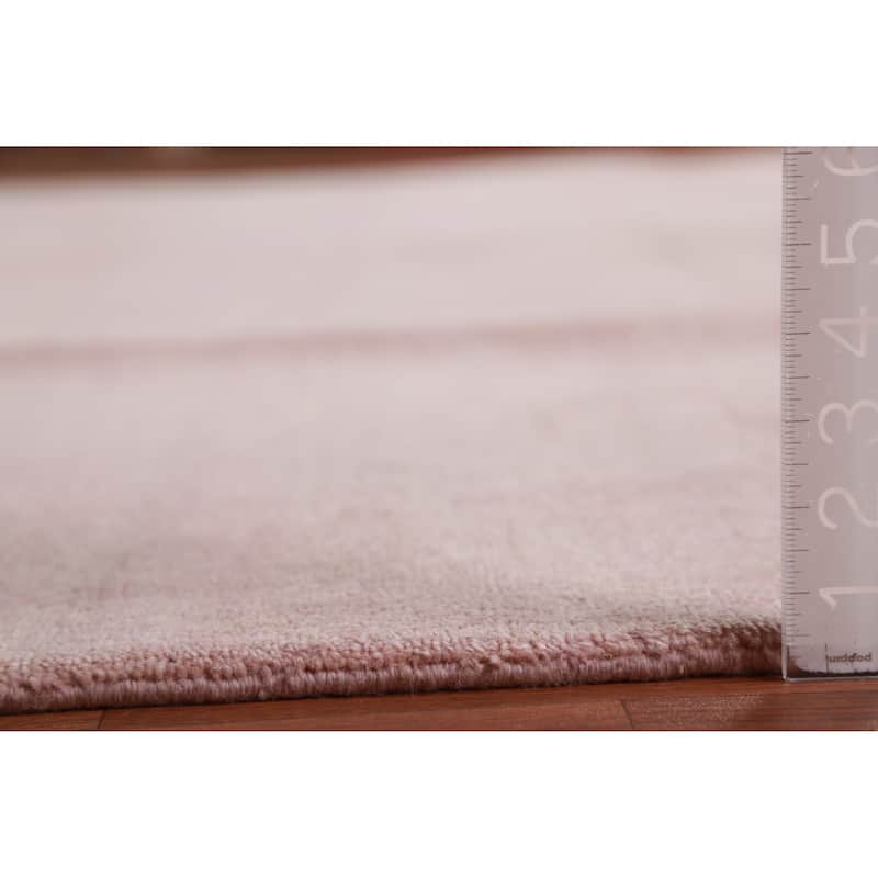Hand Knotted Oriental 100% Wool Carpet Modern Solid Peach Gabbeh Area Rug - 11' 11'' X 9' 3''