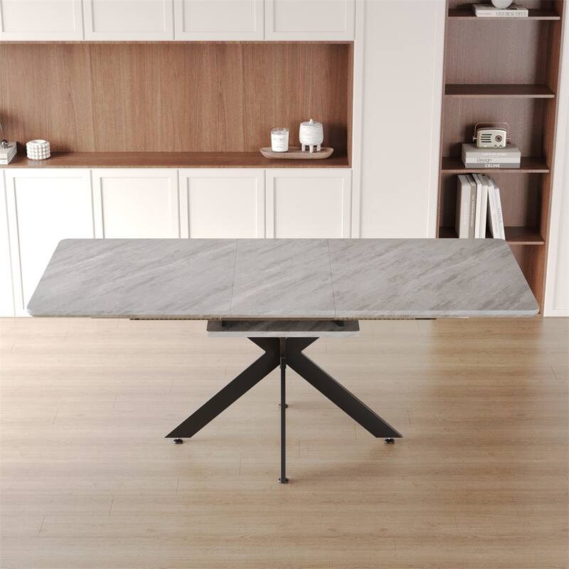Extendable Dining Table Modern Mid-Century Kitchen Table