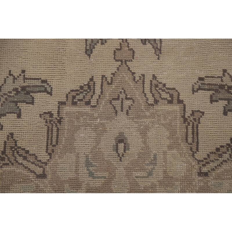 Hand Knotted Oriental 100% Wool Carpet Traditional Floral Beige & Ivories Tabriz Area Rug - 10' 1'' X 6' 3''