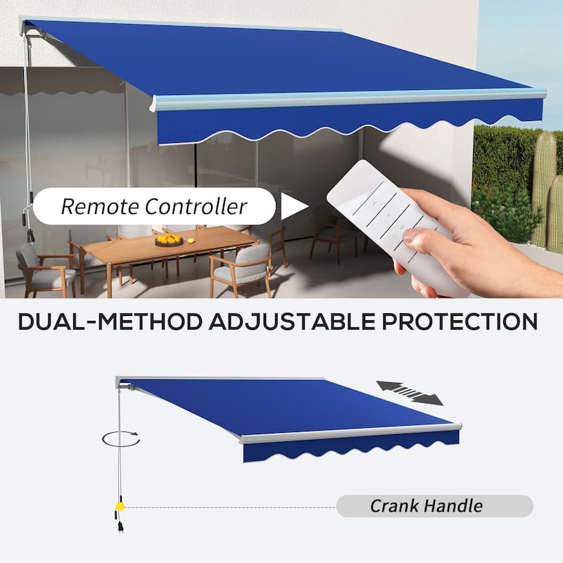 13' x 10' motorized retractable awning
