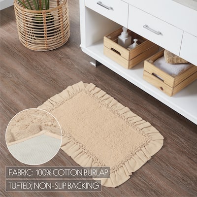 Burlap Vintage Bathmat 20x30