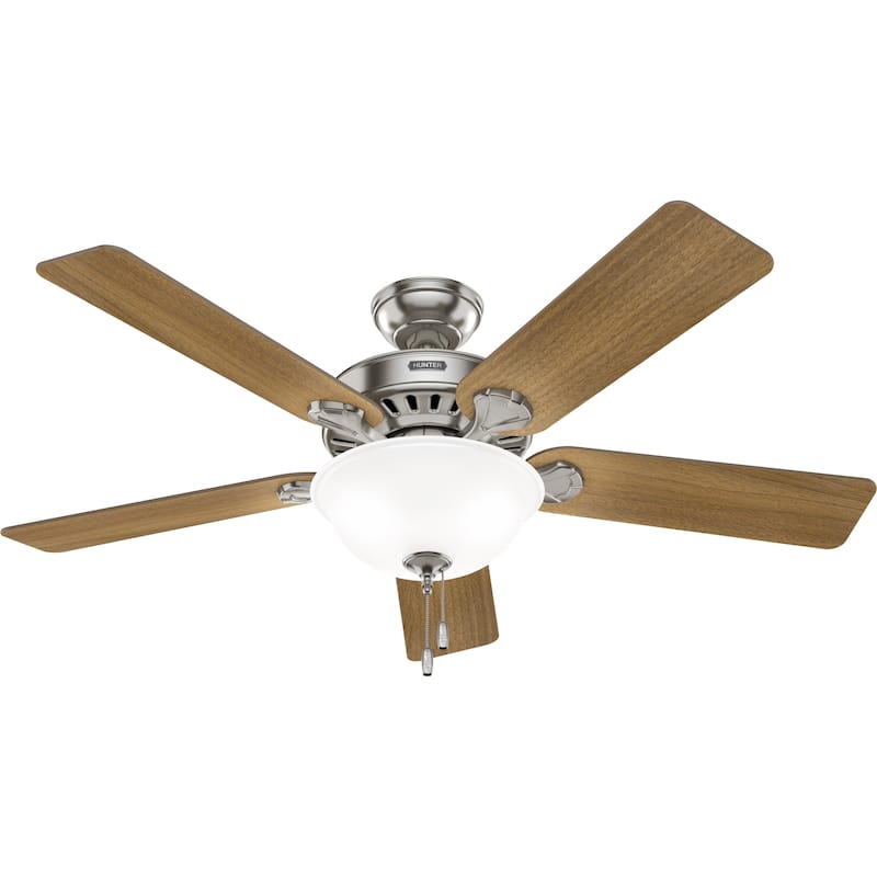 Hunter 52" Pro's Best Traditional Ceiling Fan with LED Light Kit and Pull Chain - DC Motor - ENERGY STAR!
