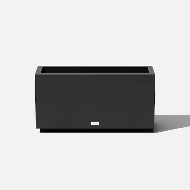 Block Series Long Box Planter - 16.25"H x 10"W x 32"L - Black