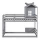 preview thumbnail 14 of 16, Twin over Twin Bunk Bed with Roof and Window, with Guardrails and Ladder