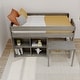 preview thumbnail 13 of 15, Max and Lily Farmhouse Twin-Size Low Loft with 4-Shelf Bookcase and Desk