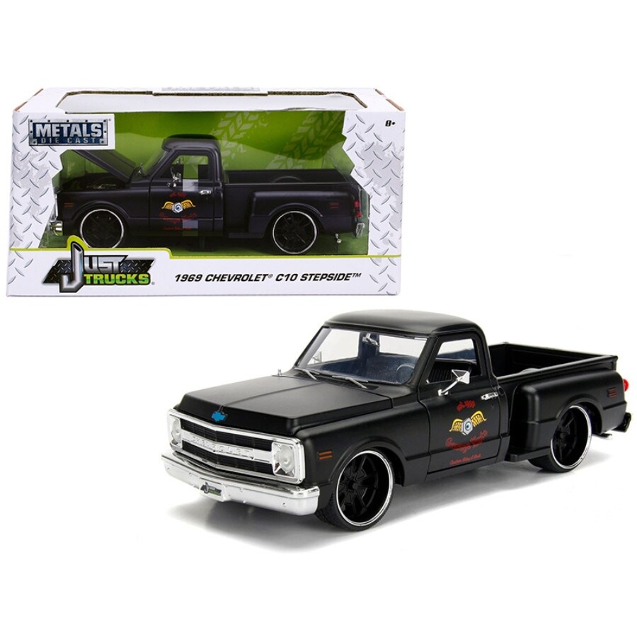 black toy trucks