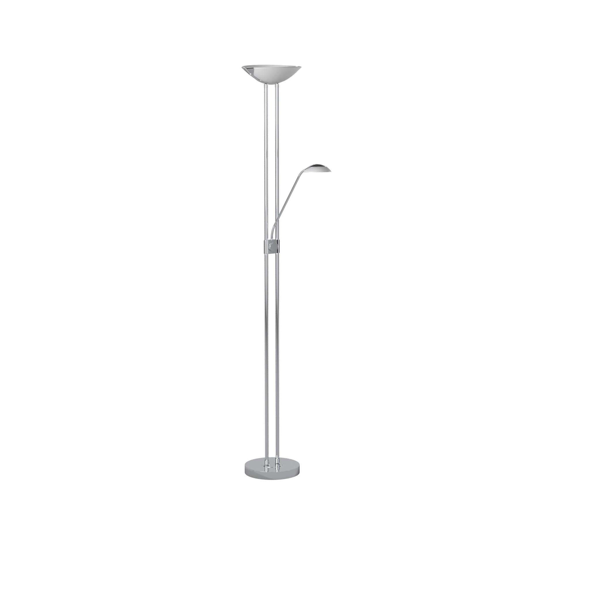 Eglo Baya 3-light Chrome Floor Lamp With Adjustable Reading Lamp Bed  Bath  Beyond 16985681