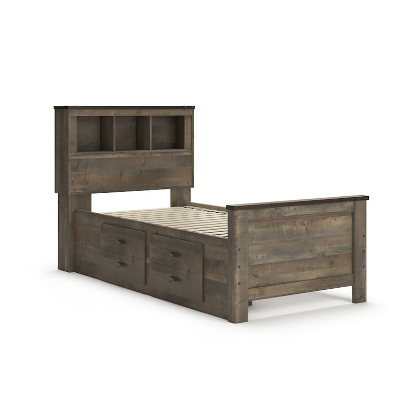 Trinell Bookcase Bed with Trundle Storage