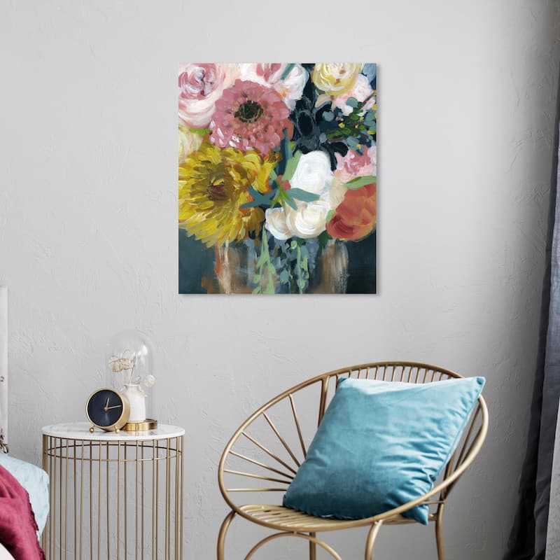 Wynwood Studio Canvas Floral and Botanical Spring Loving Pink and Traditional Wall Art Canvas Print - 24 x 20