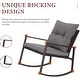 preview thumbnail 19 of 44, Pheap Outdoor 3-piece Rocking Wicker Bistro Set by Havenside Home