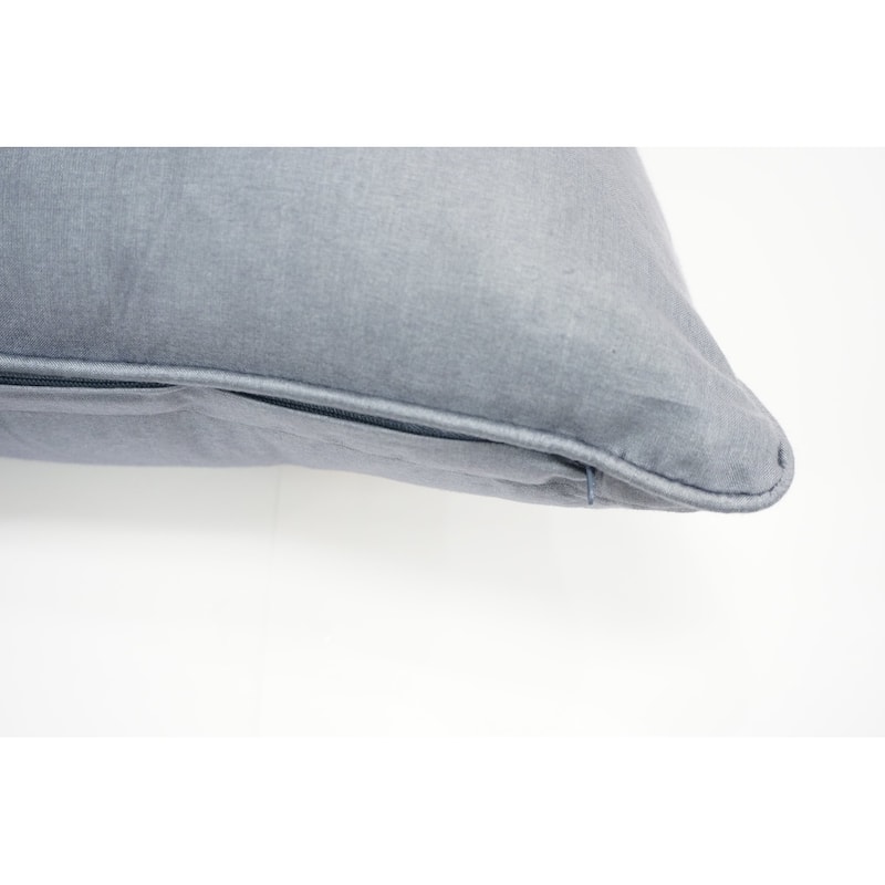 Home&Manor Premium Silk Throw Pillow 18" Gray