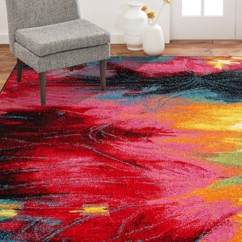 Home Dynamix Splash Mondrian Contemporary Abstract Area Rug - 5' 2" x 7' 2"