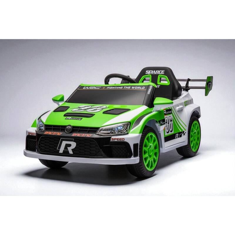 12V Electric Kids Ride-On Car with Remote Control, Music, Lights, Seat Belt, Opening Doors, 4-Wheel Suspension