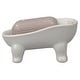 preview thumbnail 6 of 5, Le Bain Paris Eiffel Tower 4 Piece Ceramic Bath Accessory Set, White