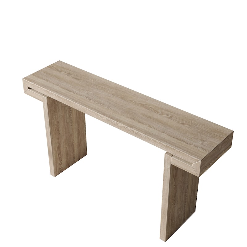 Roomfitters 60" Rustic Farmhouse Console Table, Distressed Wood Entryway Sofa Side Table for Living Room