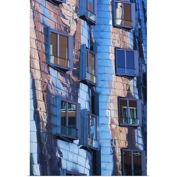 "Low angle view of a building, Neuer Zollhof, Medienhafen, Dusseldorf, Germany" Poster Print