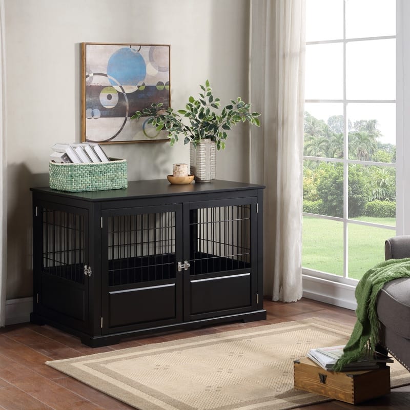 Fairview Large Triple Door Crate - Black