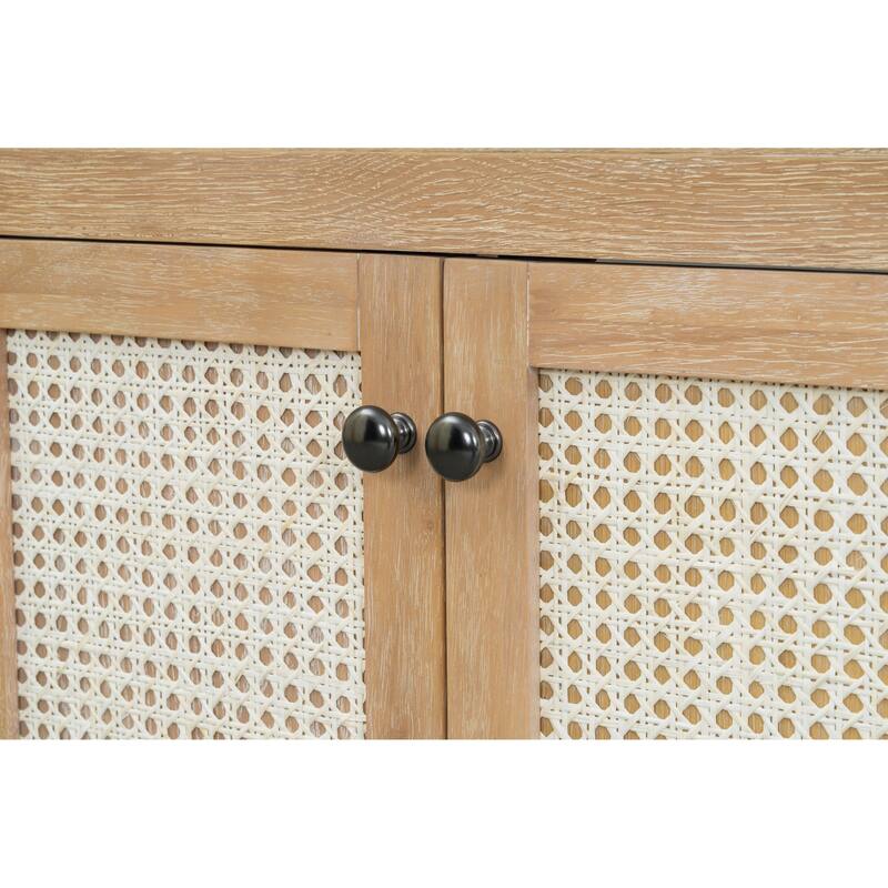 31" Cane Paneled Bathroom Vanity with Engineered Stone Top - 31 L x 22 D x 34 H