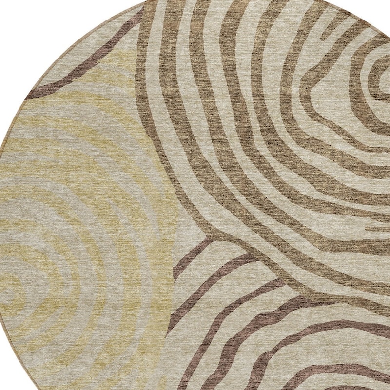 HomeRoots Abstract Transitional Rectangle Outdoor Rug