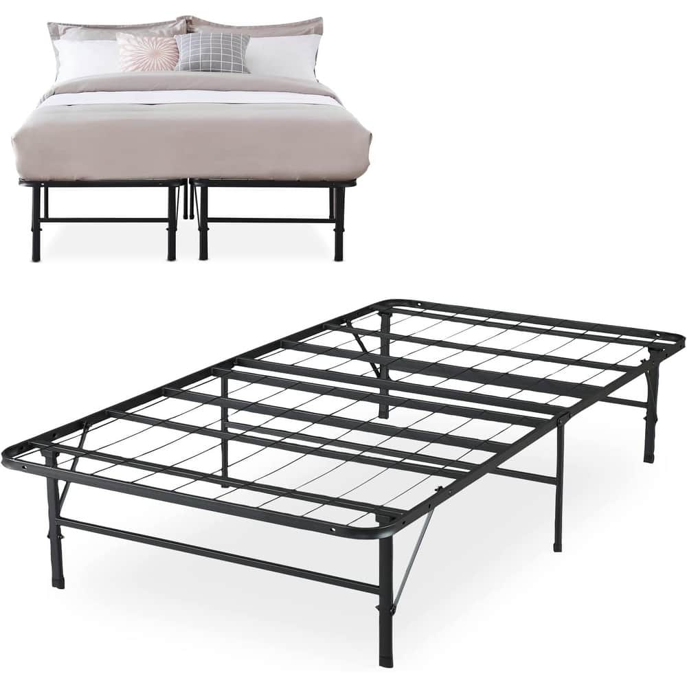 Heavy-Duty Metal Bed Frame with Simple Assembly – No Box Spring Needed, Mattress Support Platform