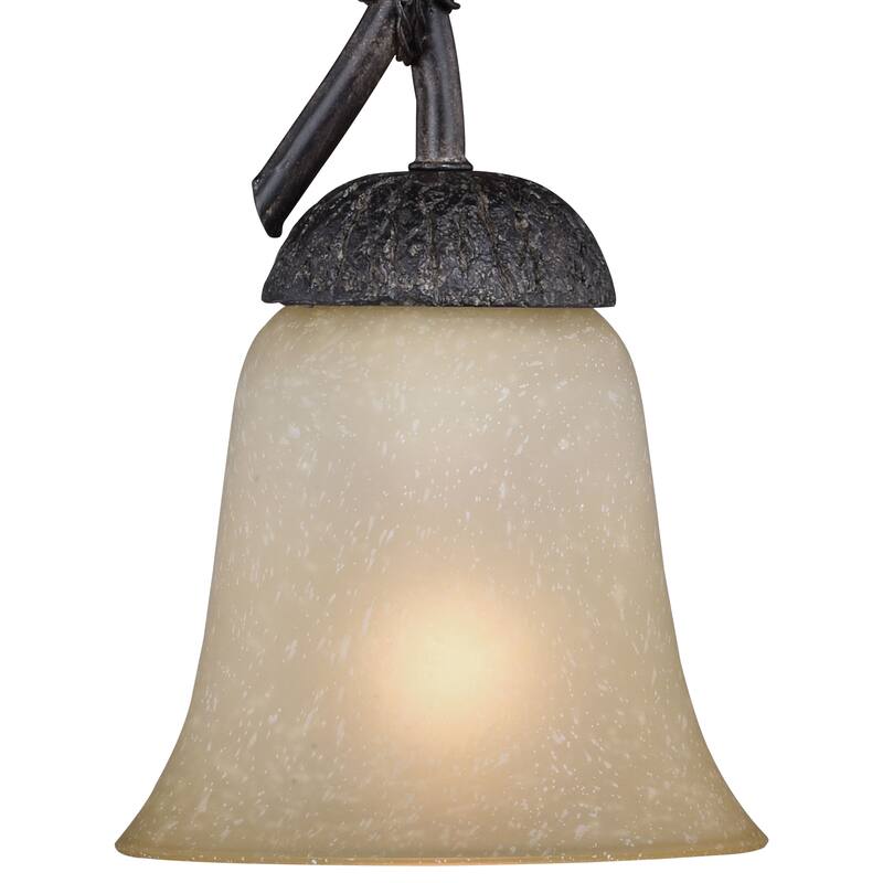 Sierra Bronze Rustic Pinecone Mini Pendant Ceiling Light - 5.75-in W x 19.75-in H x 5.75-in D